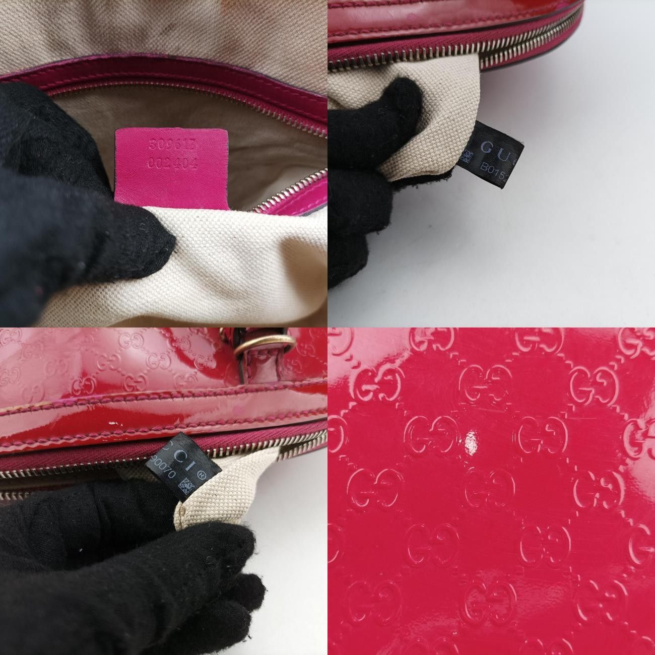 グッチGucciマイクログッチシマレッドパテント309617B015290070