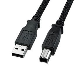 クーポン配布中-スーパー 対象 5個セット サンワサプライ ナイロンメッシュUSB2.0ケーブル KU20-NM50K2X5