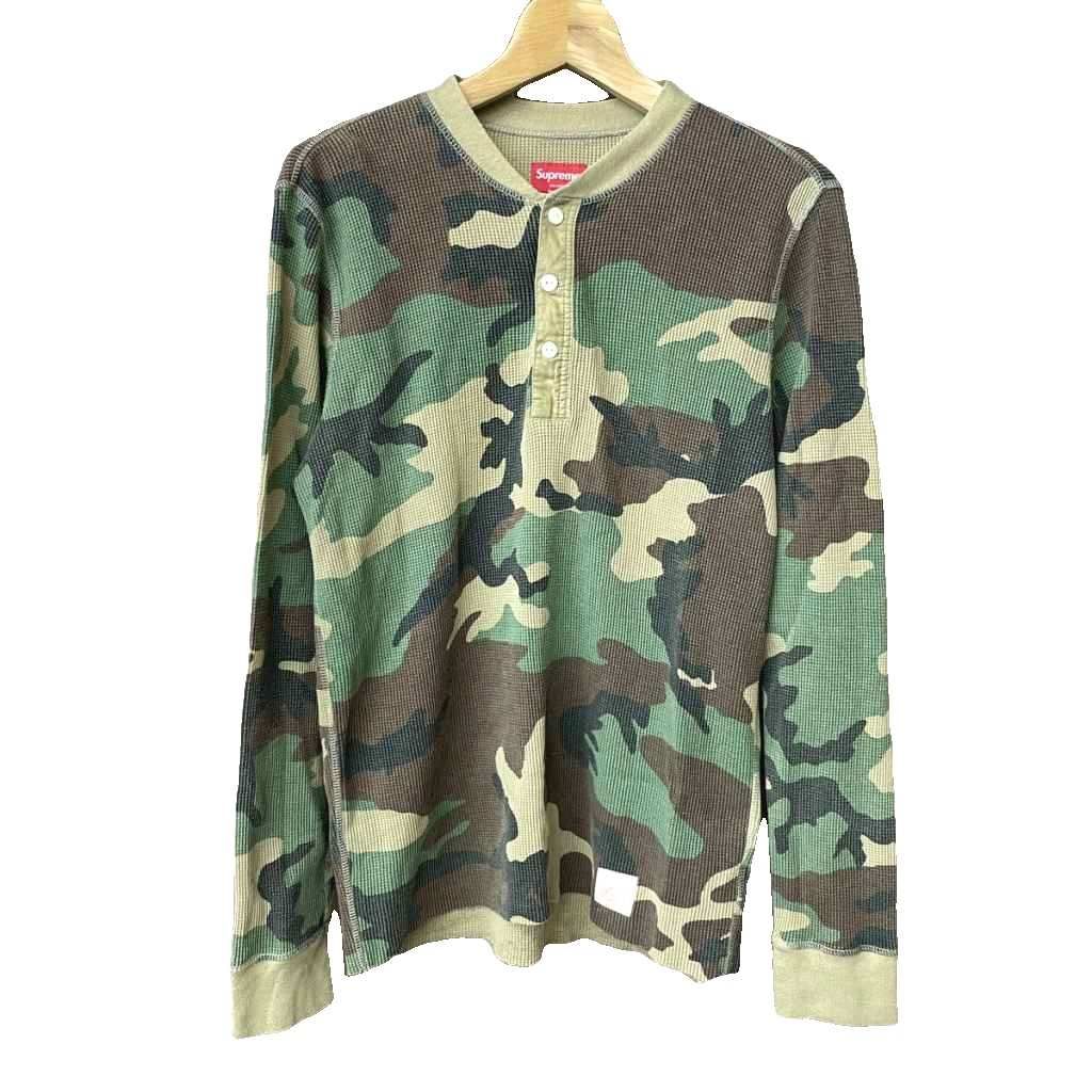 シュプリーム SUPREME サーマルネック カットソー Tシャツ 迷彩