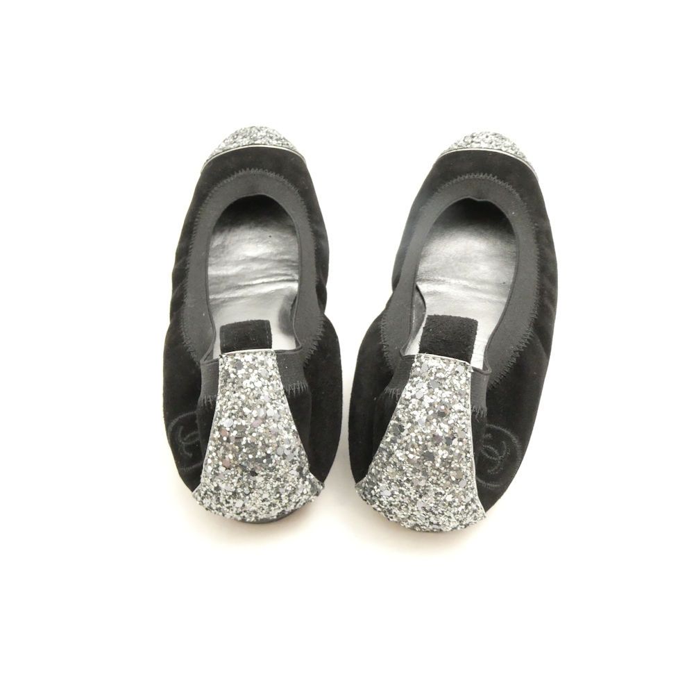 CHANEL シャネル 09A G26642Y52332 バレエシューズ 35.5 ラメ フラットシューズ レディース AY6896 KIN-KAAI_COM