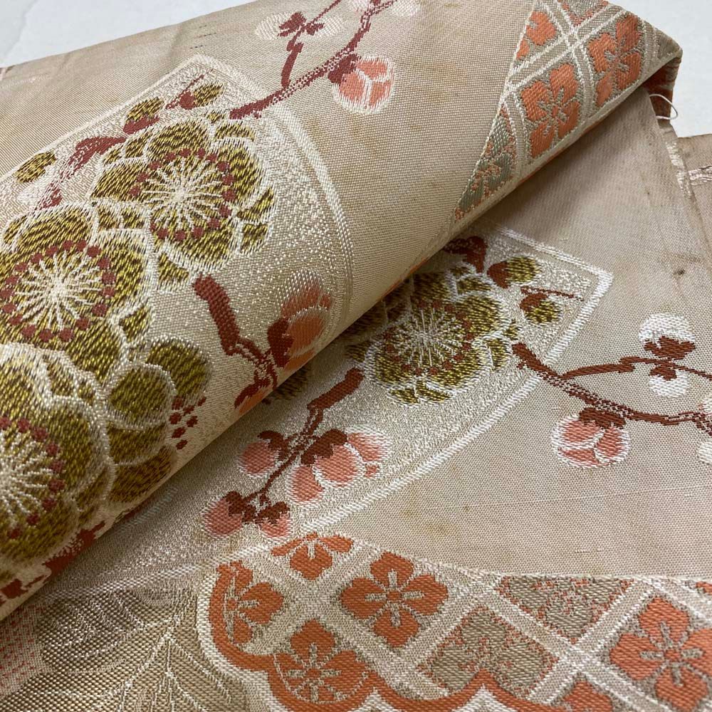 丸帯 アンティーク ヴィンテージ 金帯 364cm 花嫁衣装 貸衣装 中古 リサイクル 結婚式 婚礼 着付け 舞台 きもの 着物 3496