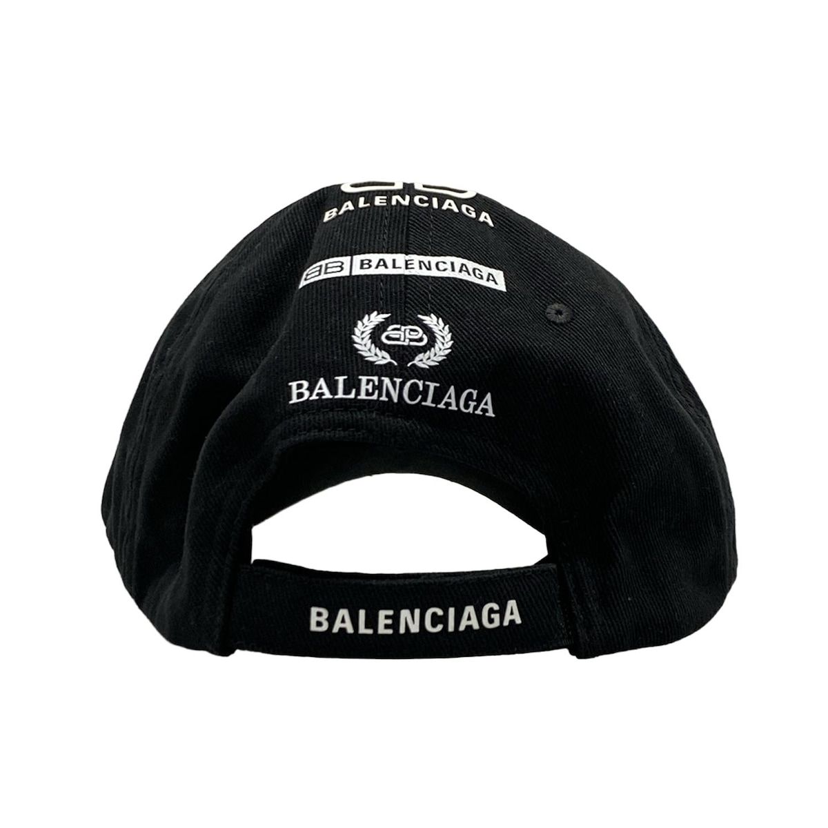 バレンシアガ　キャップ　ロゴ　ブラック　Lサイズ　59センチ BALENCIAGA】logo cap ロゴ キャップ L 59ブラック Balenciaga