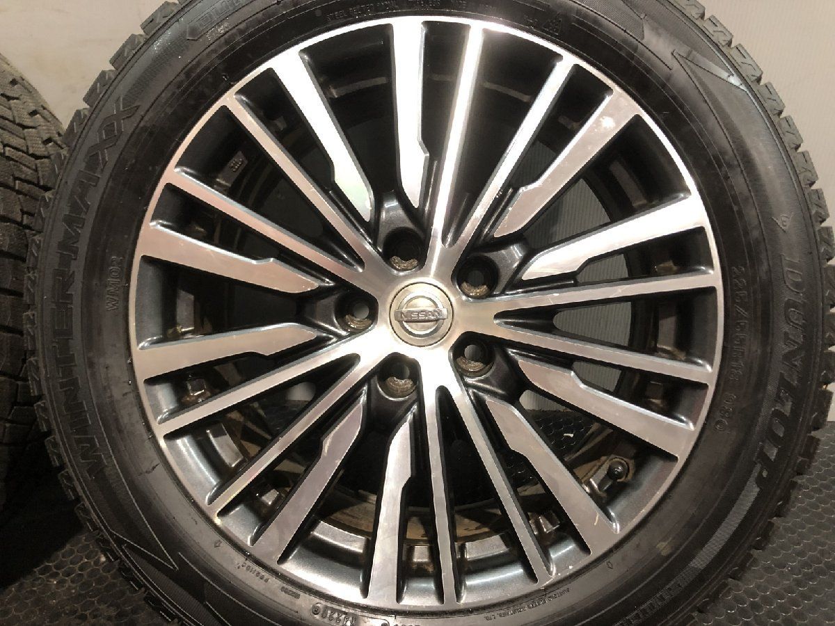 日産 エルグランド E52 純正 225/55R18 2018年 スタッドレス タイヤ走行短め【DUNLOP WM02 225/55R18】スタッドレス【日産