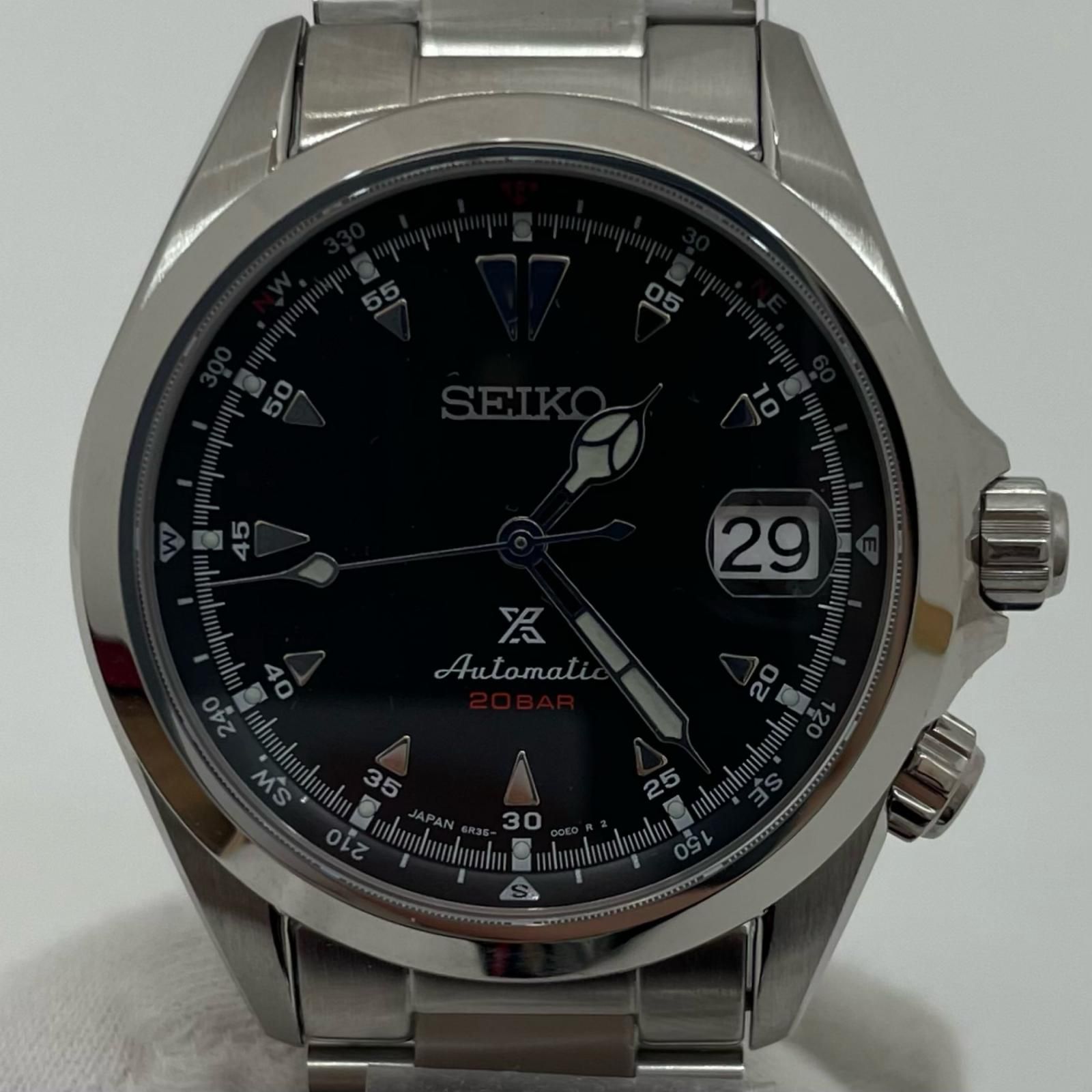 【尾張小牧店】 中古 SEIKO | セイコー 腕時計 ブラック 箱、説 SDKV003/8L45-00B0 VANAC【131】 尾張小牧店】 中古 SEIKO | セイコー 腕時計 ブラック×シルバー 【131