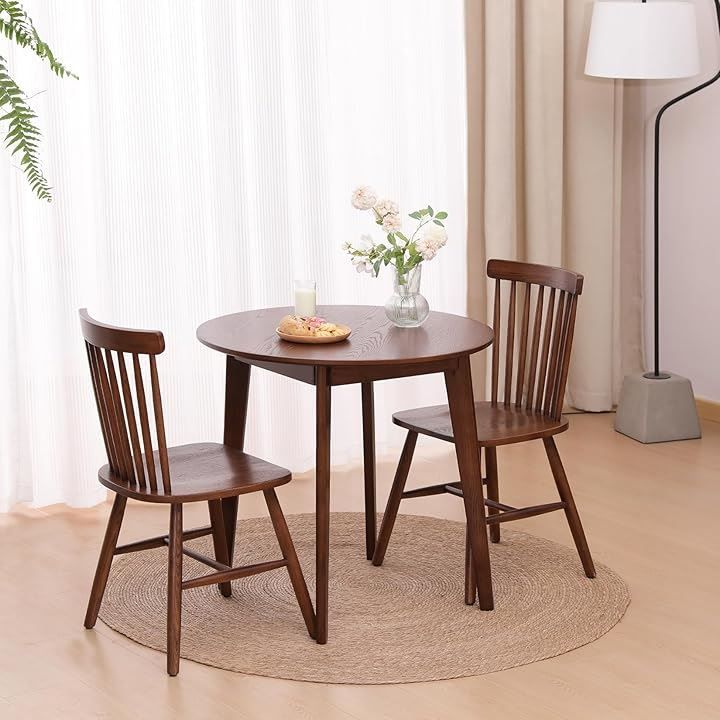 MU RONG アメリカFAS級オークダイニングテーブル 丸テーブル 円形