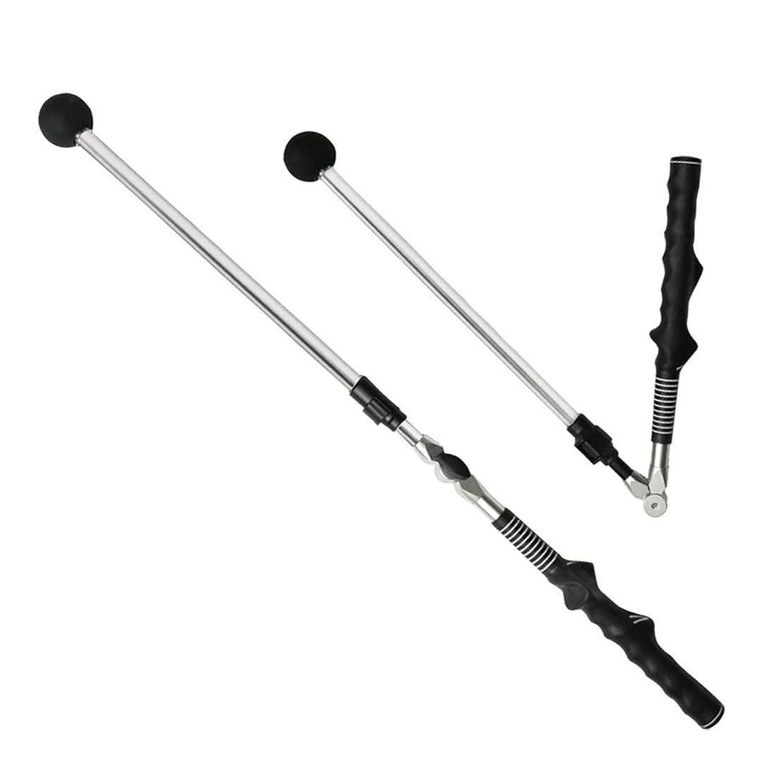 ゴルフエイド スイング練習スティック ゴルフ練習器具 黒/ シルバー ☆ゴルフエイド スイング練習スティック ゴルフ練習器具  | GOLF