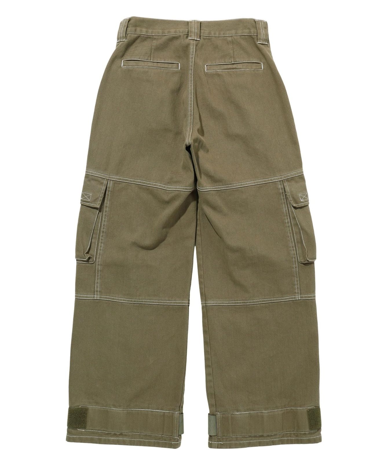 [エックスガール] カジュアルパンツ ADJUSTABLE HEM CARGO PANTS レディース オリーブ