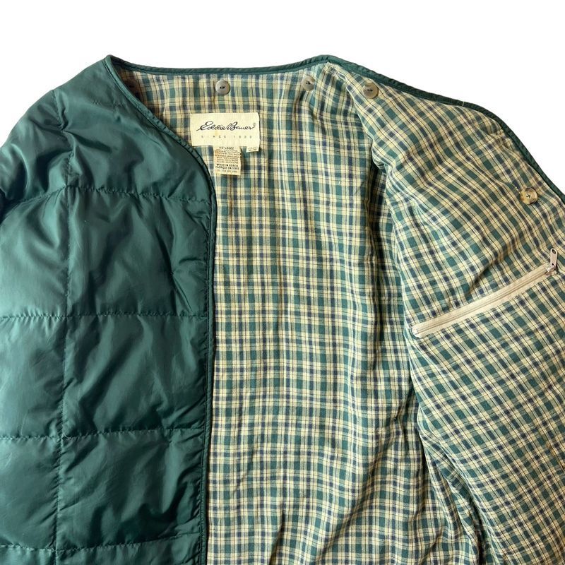 90s Eddie Bauer ダウン ナイロン キルティング ライナー - メルカリ