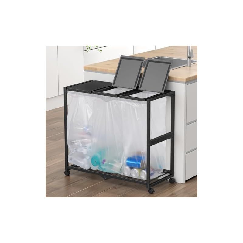 Dulton ダルトン 3コンパートメント ビン 54L ステンレス製ゴミ箱