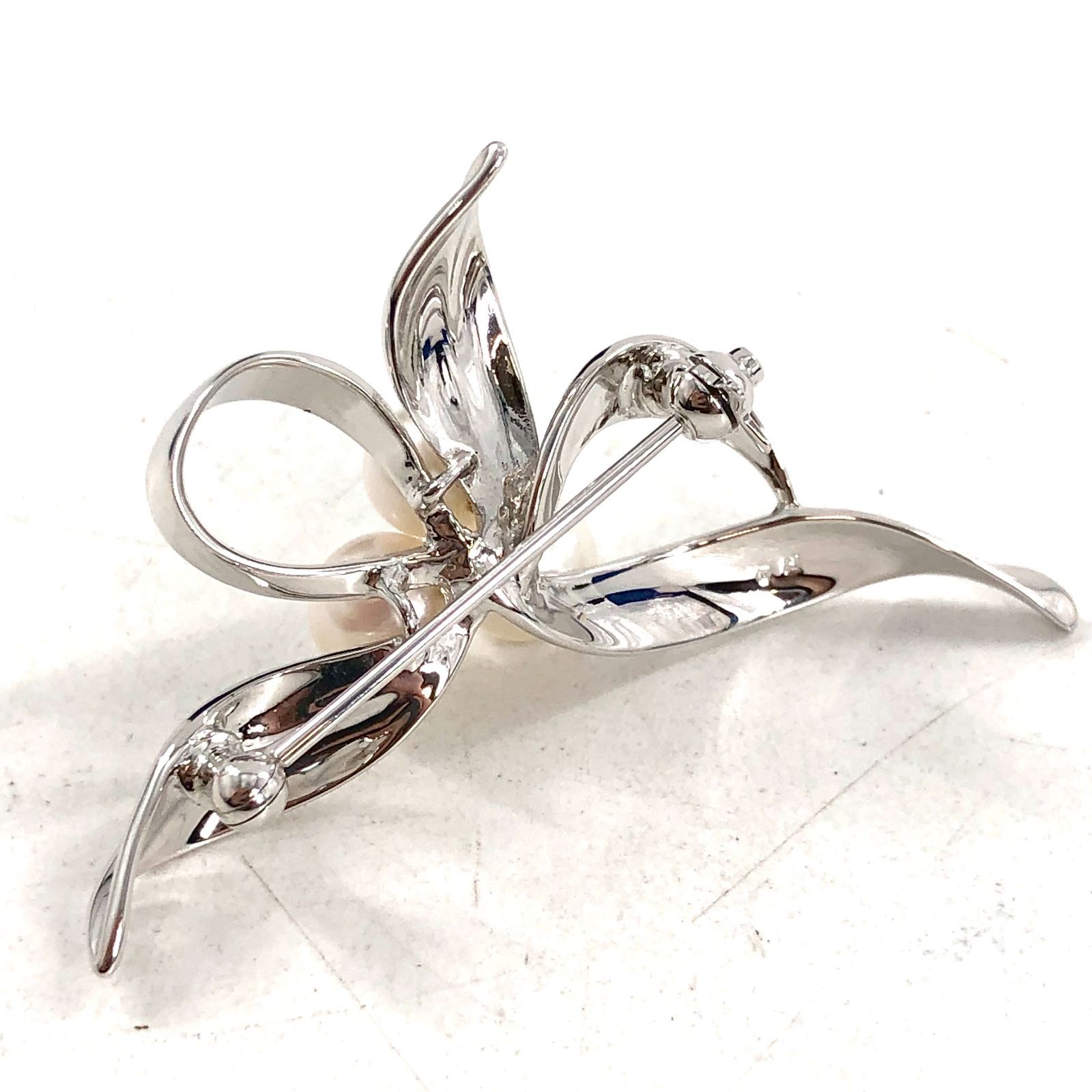 【新品未使用品】ミキモト パール ベビーパール ブローチ フラワー リボン MIKIMOTO ミキモト ベビーパール 真珠 リボン フラワー ブローチ