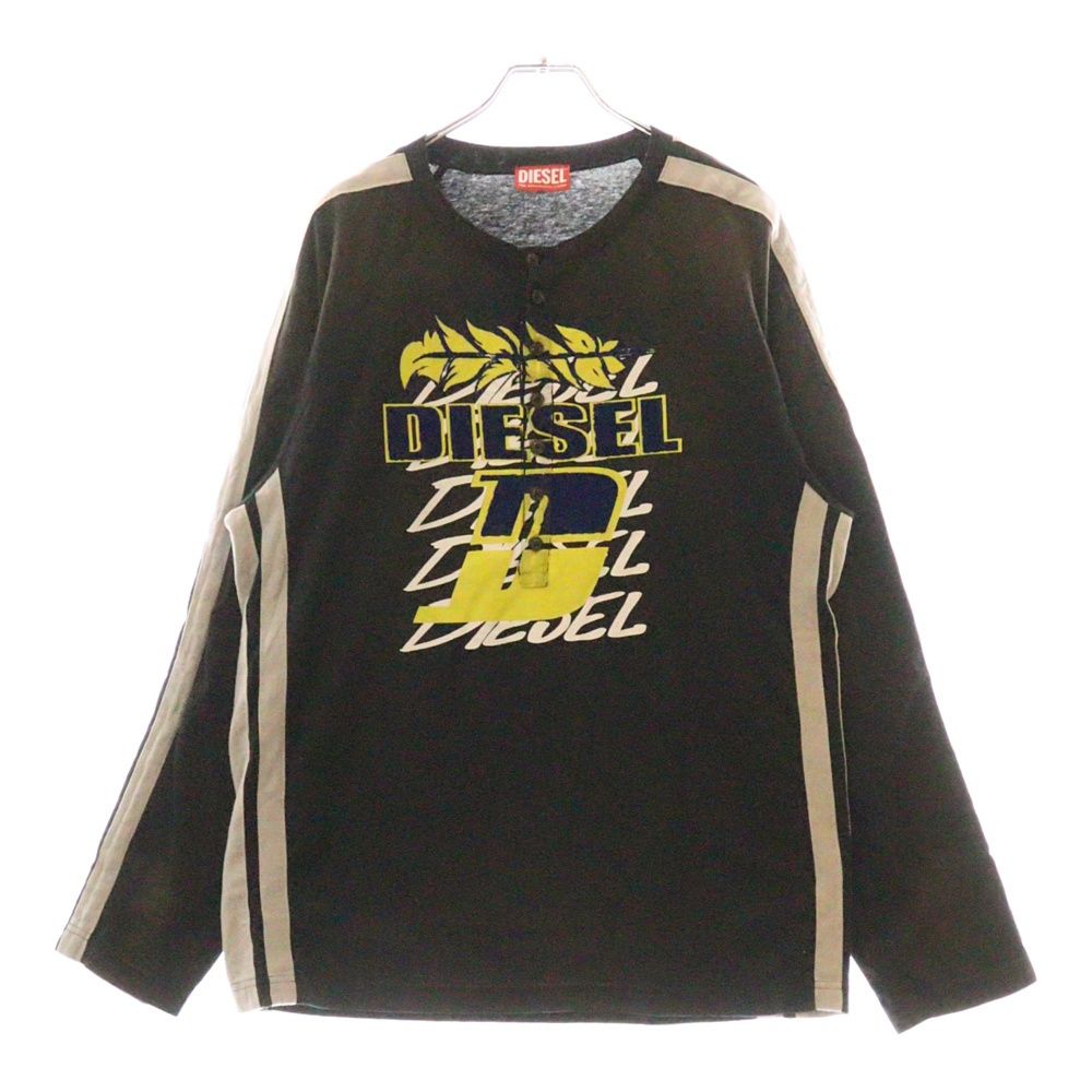 トップス DIESEL T-Roxfino-Stripe DIESEL (ディーゼル) T-ROXFINO-STRIPE フェード加工 サイドライン 胸