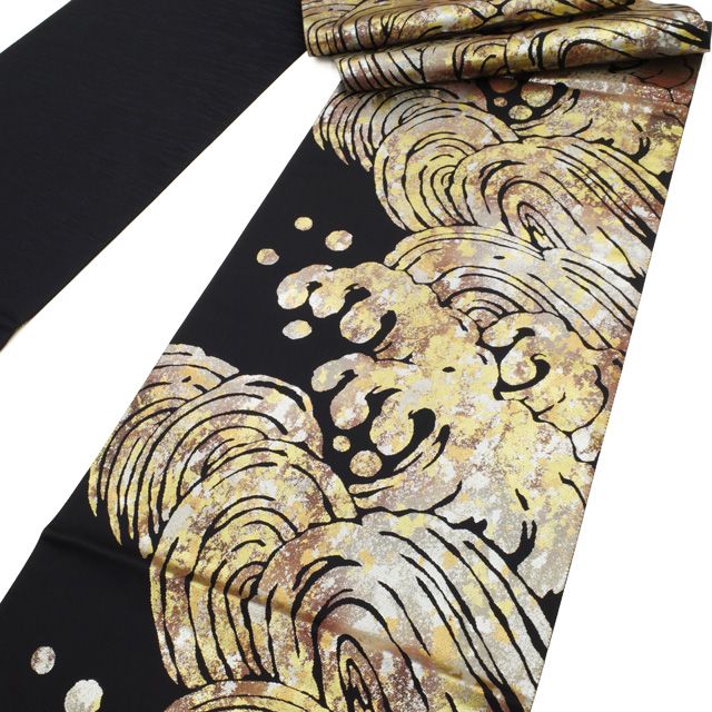 となみ帯 西陣織 袋帯 未仕立て品 唐花 金糸 正絹 六通 Q999 となみ帯 西陣織 袋帯 未仕立て品 唐花 金糸 正絹 六通 Q999 正絹西陣