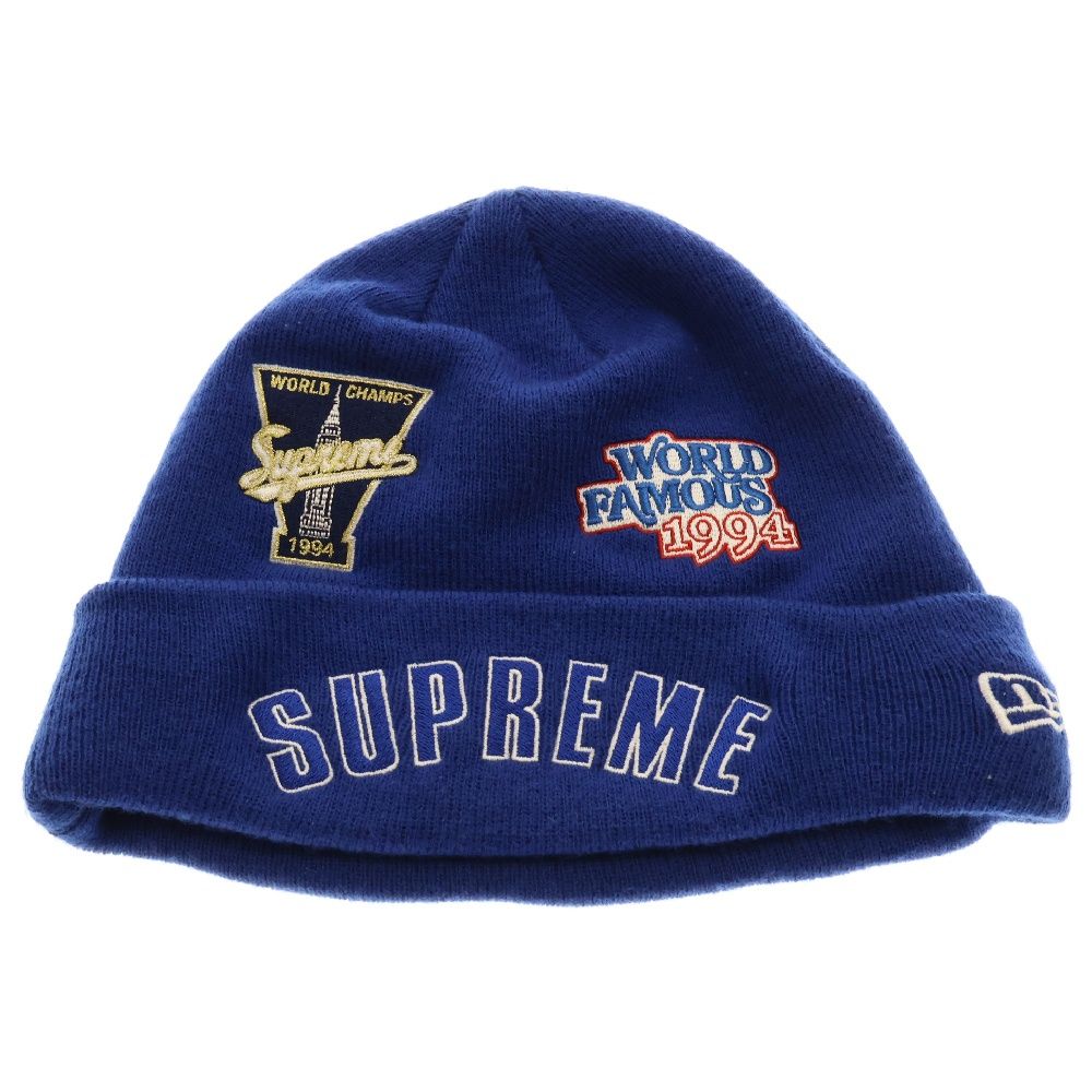 SUPREME (シュプリーム) 19AW ×New Era Championship Beanie ニューエラ チャンピオンシップ ビーニー ニット帽  帽子 ブルー - メルカリ