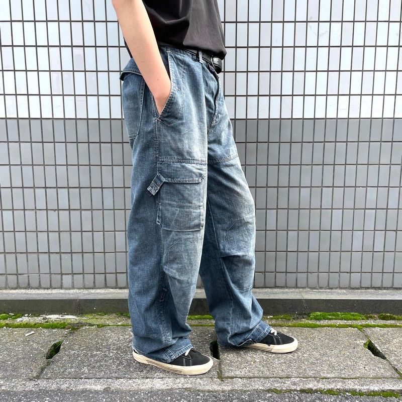 古着 MARITHE FRANCOIS GIRBAUD バギー デニム パンツ ワイド Y2K W40 