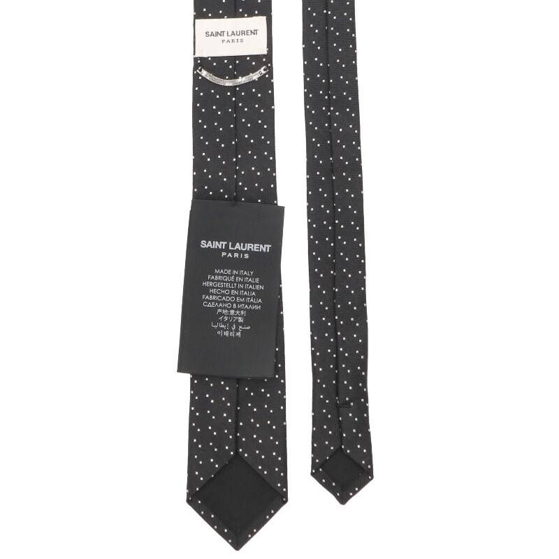 SAINT LAURENT PARISブラック ドット柄 ネクタイ SAINT LAURENT PARIS