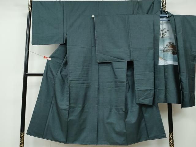 平和屋着物●男性 本場大島紬 アンサンブル 100亀甲 総詰め 正絹 CAAR8122vf