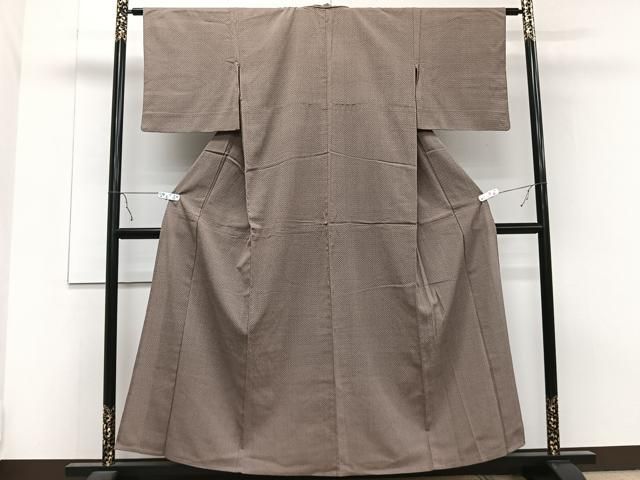 平和屋着物▽本塩沢 単衣 蚊絣 正絹 逸品 CAAT6644xi 平和屋着物