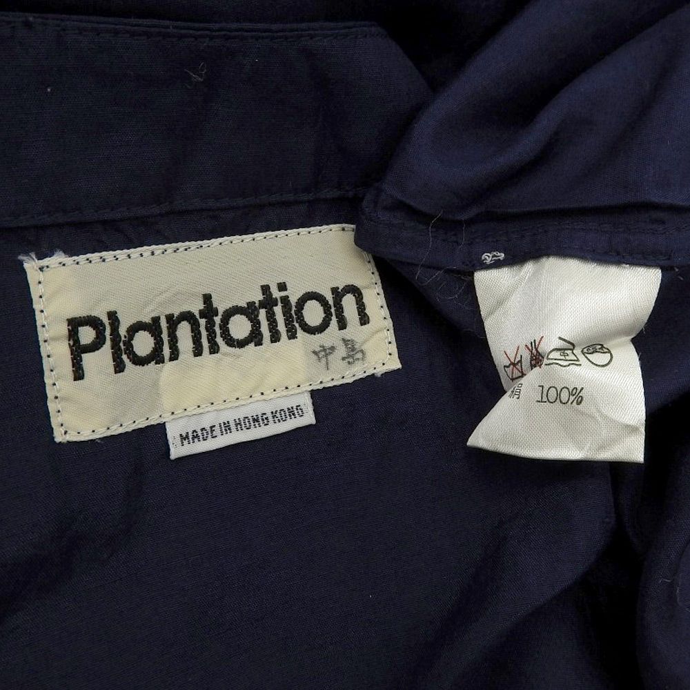 Plantation プランテーション イッセイミヤケ スモック プルオーバー トップス レディース シルク ネイビー M 80’s ヴィンテージ Plantation プランテーション イッセイミヤケ スモック プル