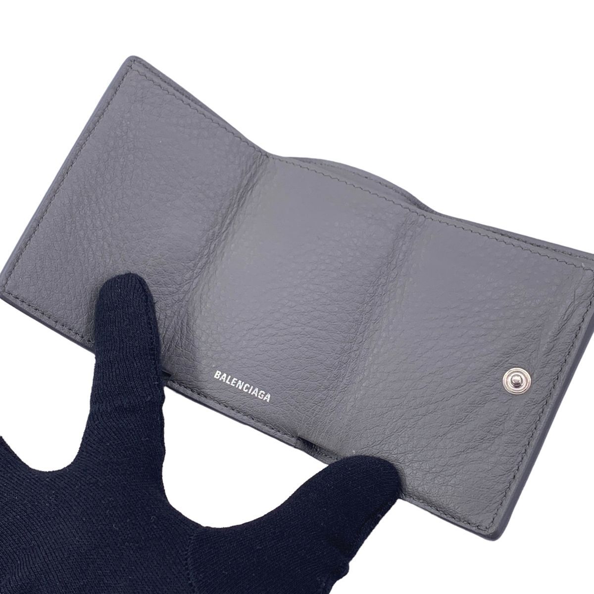 中古】 BALENCIAGA バレンシアガ メンズ財布 ペーパーミニウォレット