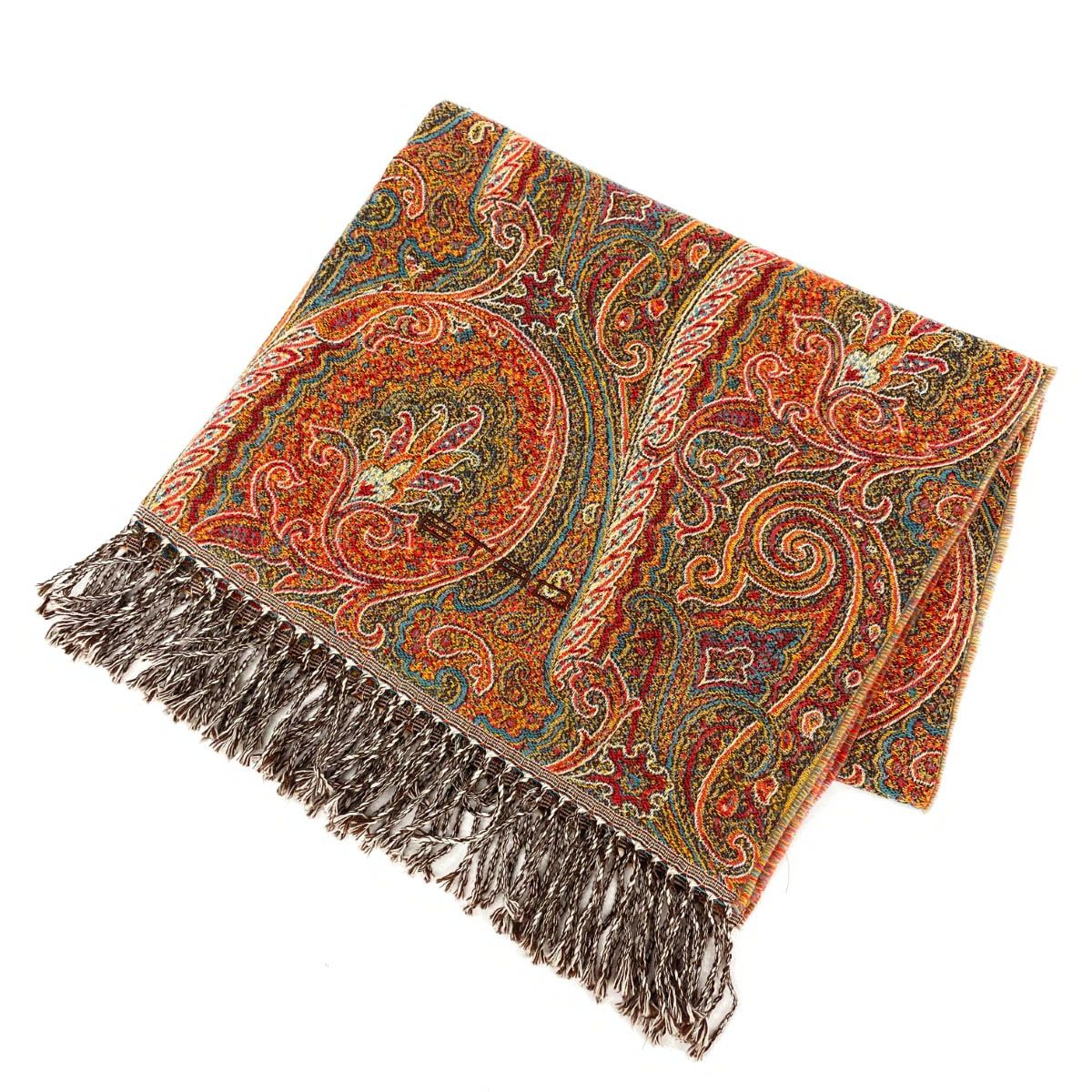 ETRO エトロ ブランケット ひざ掛け マルチカラー ペイズリー柄