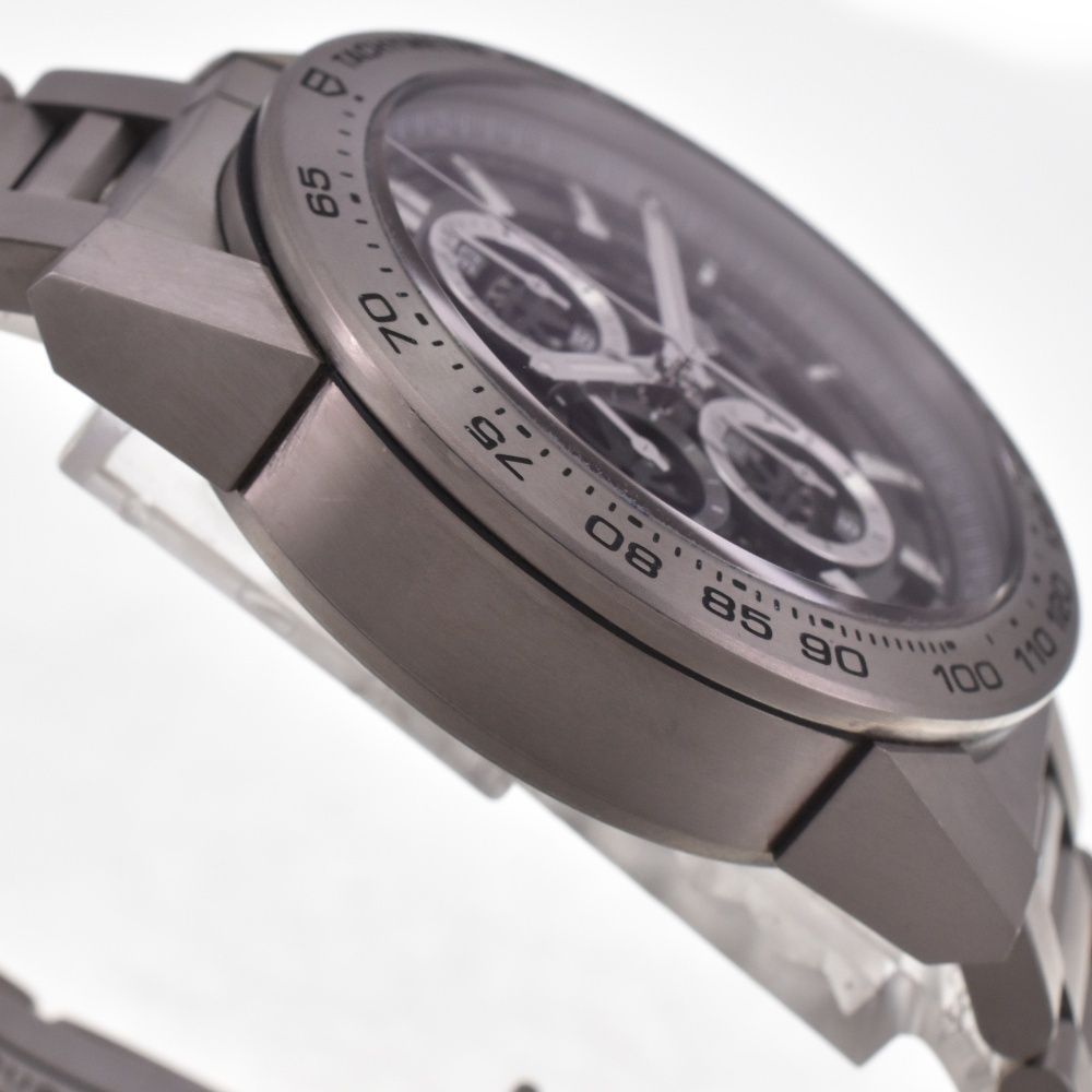 タグホイヤー TAG HEUER CAR 2 A 8 A.BF 0707 カレラ キャリバーホイヤー01 チタン デイト 自動巻き メンズ 箱 保証書付き I 142717