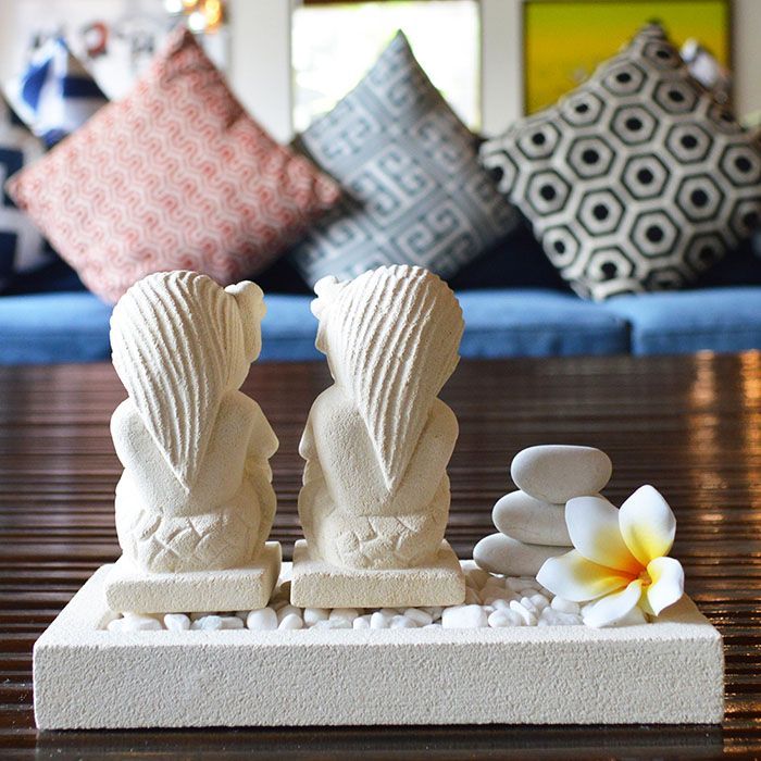 バリ　石像　アジアン雑貨　オブジェ　置物 アジアン雑貨 バリ島 雑貨 ラクササ 石像 置物 庭石 ストーン