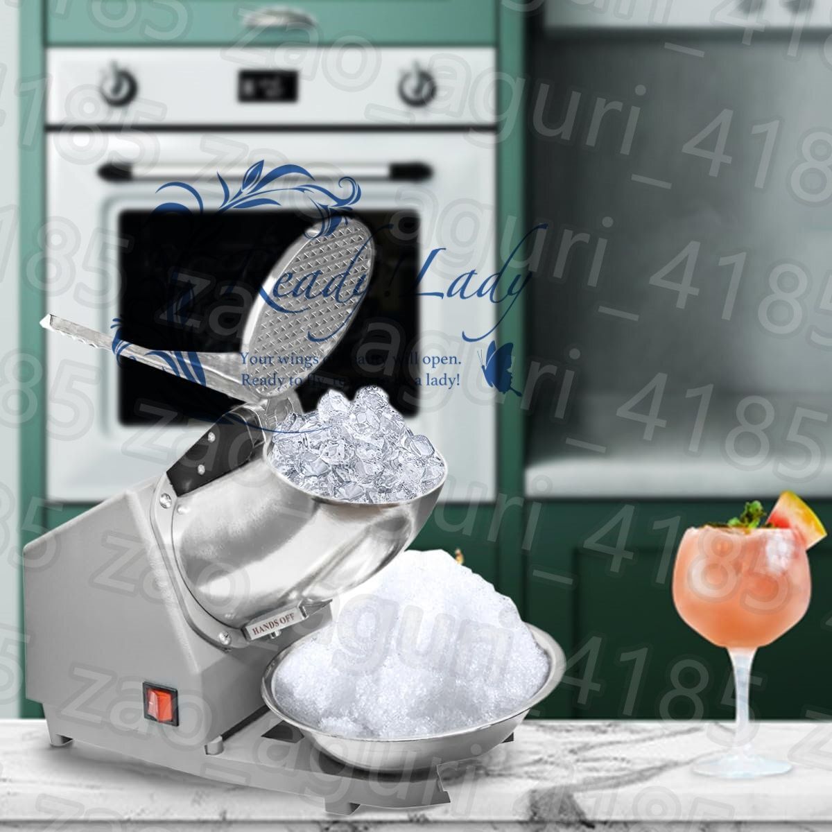 電気砕氷機 業務用 電動かき氷機 電動アイスクラッシャー カバーと