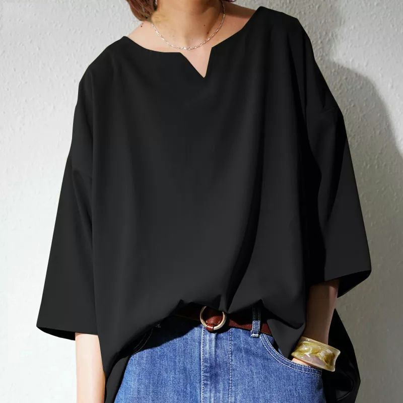 ビッグシルエットシャツ　XL 体型隠し　体型カバー　大きいサイズ　ブラック STNXLvsBIGL-V2_1024x.jpg?v=