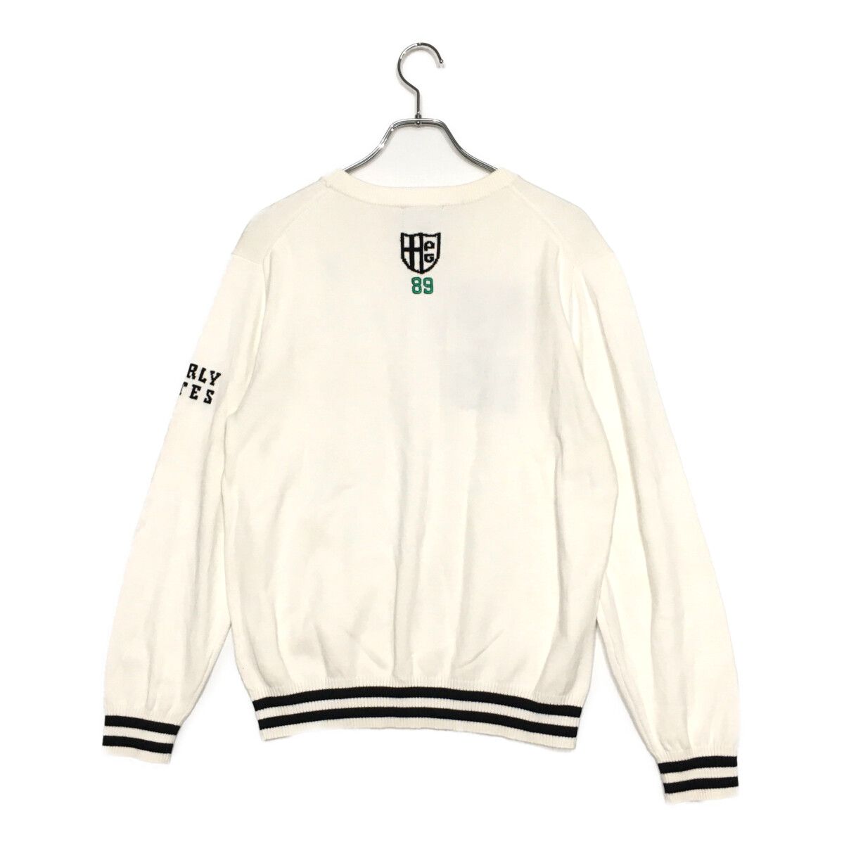 メンズ パーリーゲイツ PEARLY GATES セーター 4 M ホワイト クルーネック 長袖 ニット