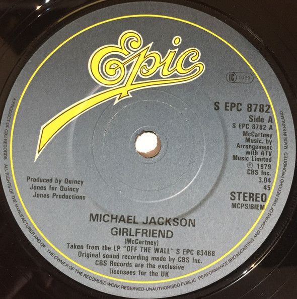 英7” Michael Jackson / The Jacksons Girlfriend / Bless His