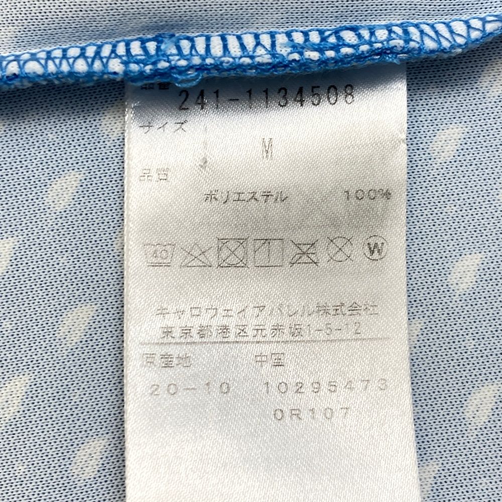 サイズ：M CALLAWAY キャロウェイ  半袖ポロシャツ 総柄 ブルー系 [240101489195] ゴルフウェア メンズ ストスト サイズ：M CALLAWAY キャロウェイ 半袖ポロシャツ 総柄 ブルー系