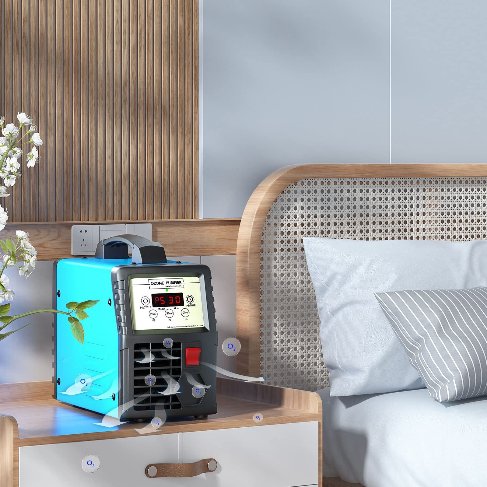 オゾン発生器 10000mg|h 業務用 脱臭機 家庭用空気清浄機 強力消臭 除菌 家庭 部屋 ホテル 農場用の脱臭装置 300㎡対応 日本語説明書付き PSE認証済み