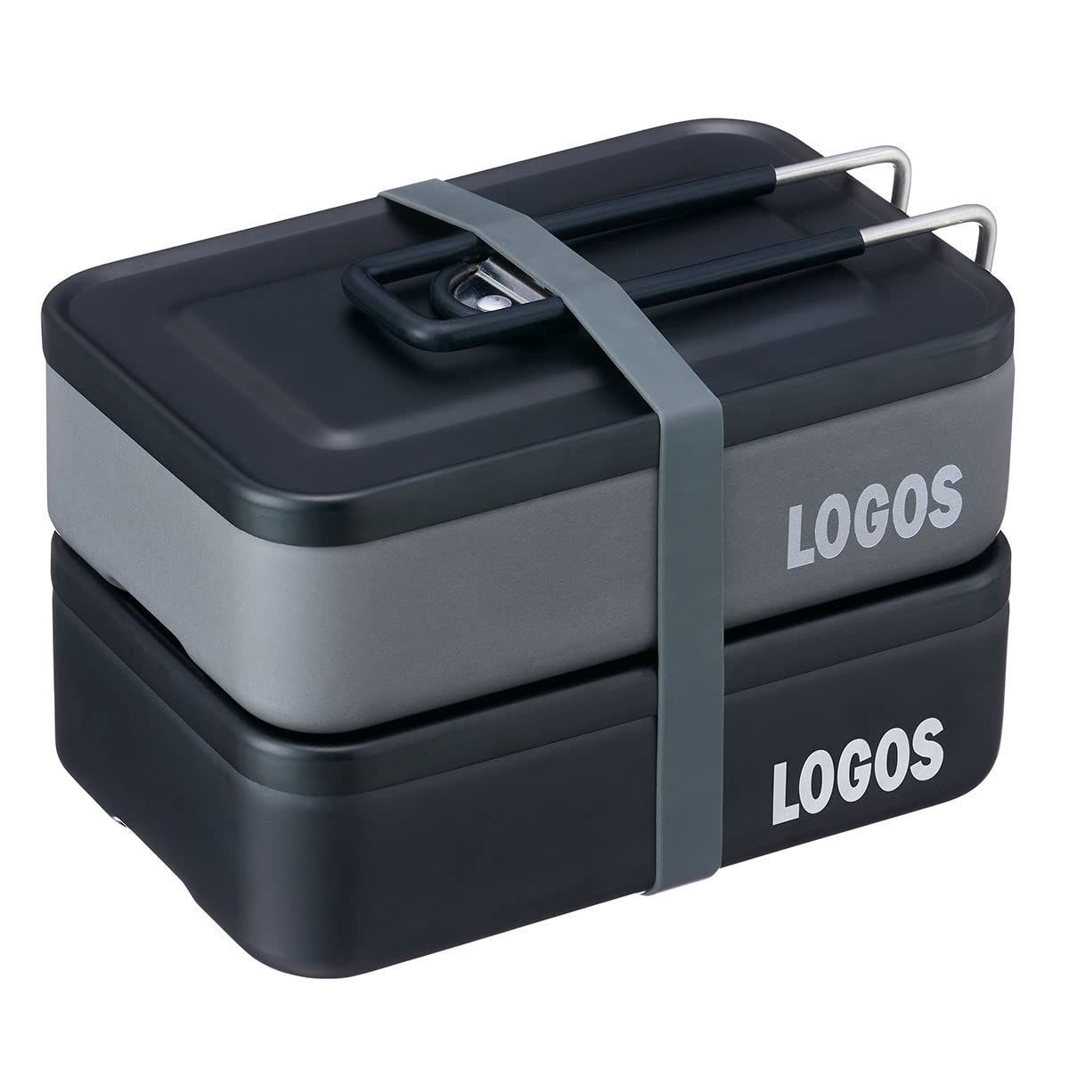 ロゴス LOGOS LOGOS スタックメスキット-メタルケースセット 88230243 ブラック メスキット 約 幅19.5×奥行11.5×高さ5.5cm