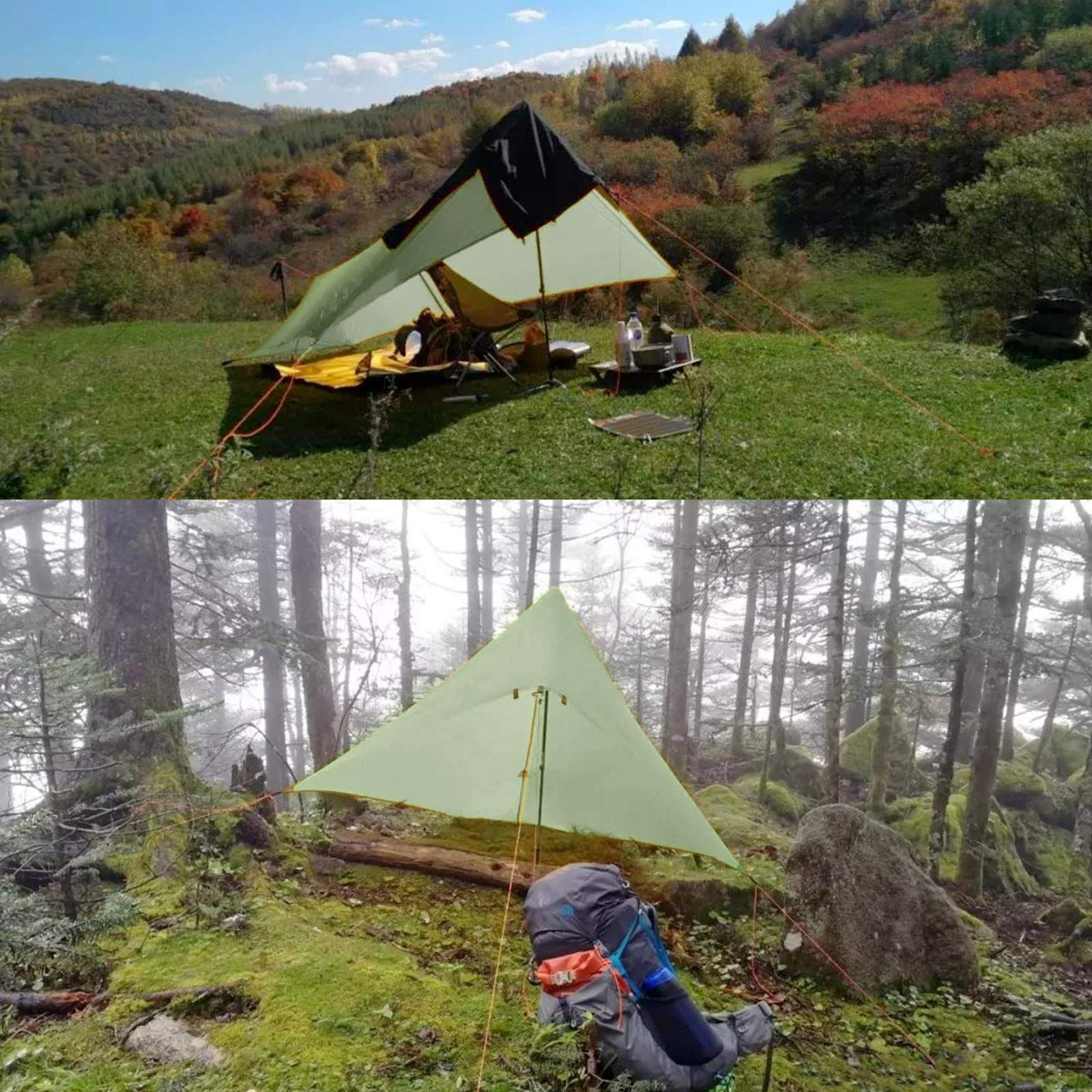 数量限定】登山用 テント 両面シリコーン 引き裂き 超軽量