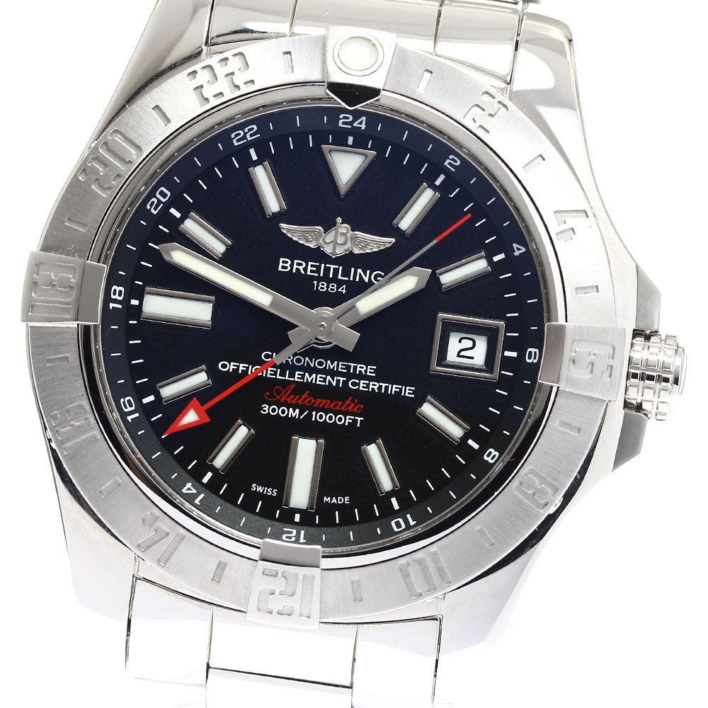 ブライトリング BREITLING A3239011 BC35 アベンジャーII GMT デイト 自動巻き メンズ 箱 保証書付き_910812