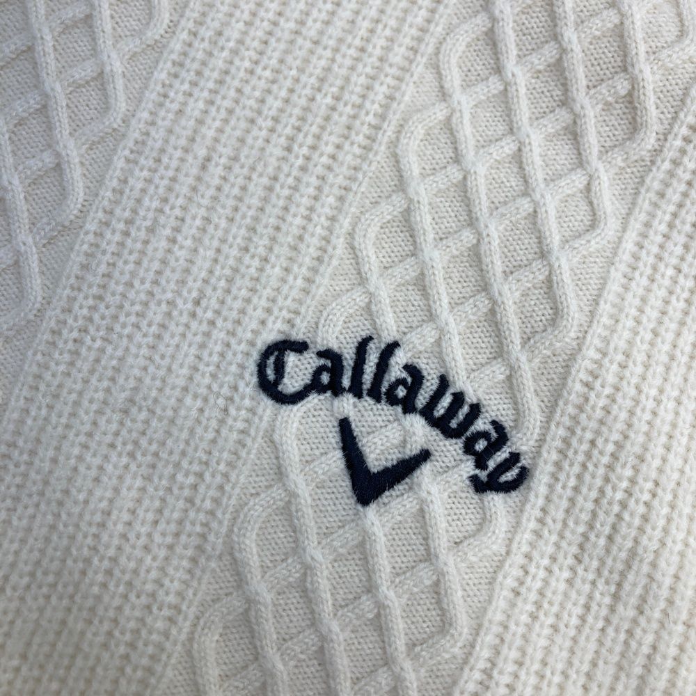 サイズ：4L CALLAWAY キャロウェイ  タートルネック ニットセーター  ホワイト系 [240101484688] ゴルフウェア メンズ ストスト サイズ：4L CALLAWAY キャロウェイ タートルネック ニット