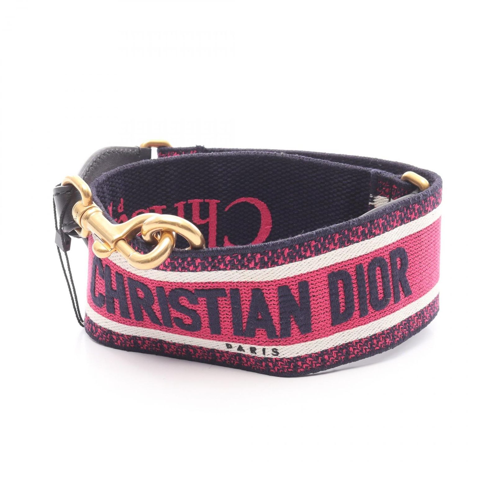 ディオール Dior ショルダーストラップ エンブロイダリー S8540CBTEM929 ピンク系 キャンバス レザー ショルダーストラップ レディース