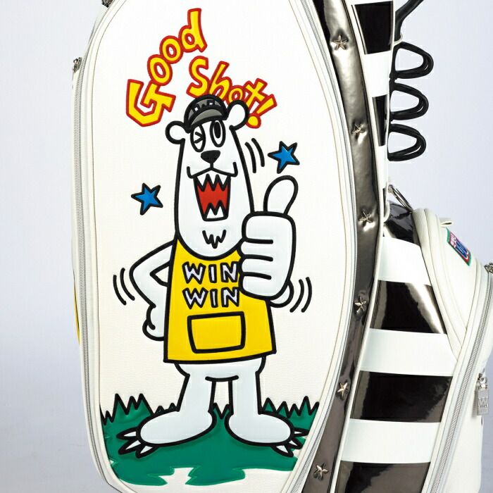 ジャックバニー　野村タケオイラストスタンド式ゴルフバッグ WINWIN STYLE ウィンウィンスタイル CADDY BEAR CART BAG LEM カート