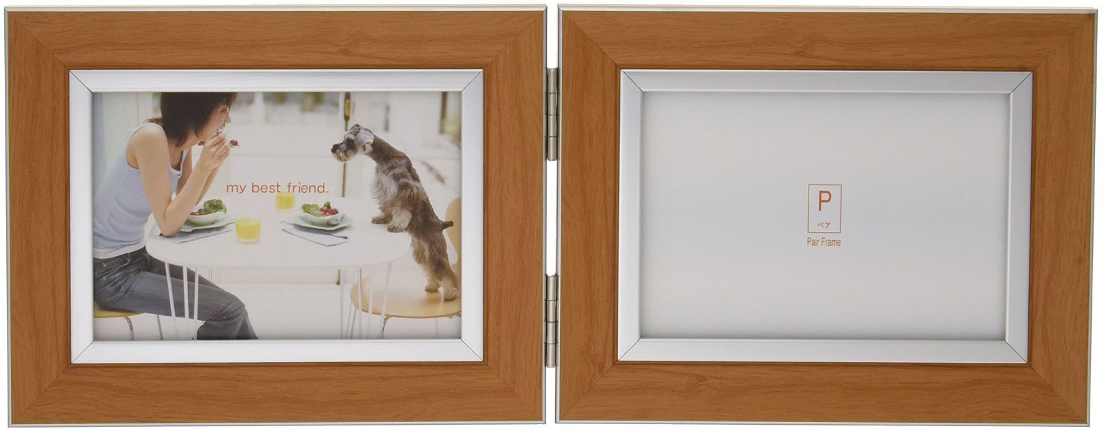 【新着商品】横 Lサイズ×2枚] ライトブラウン [ ペアフレームLW PF-LWY-LB フォトフレーム VANJOH
