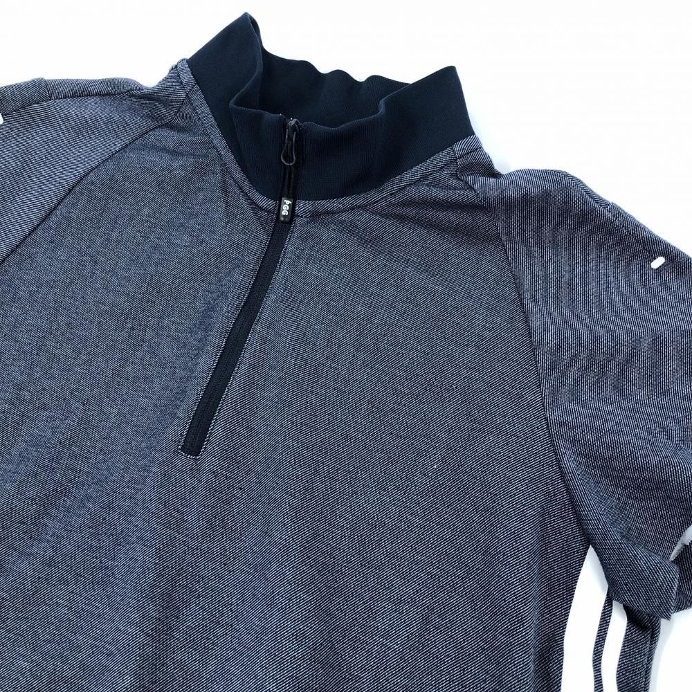 PGG パーリーゲイツ ハイネックワンピース ハーフジップ サイズ1 ゴルフ PGGパーリーゲイツ 半袖ハイネックワンピース ネイビー×白