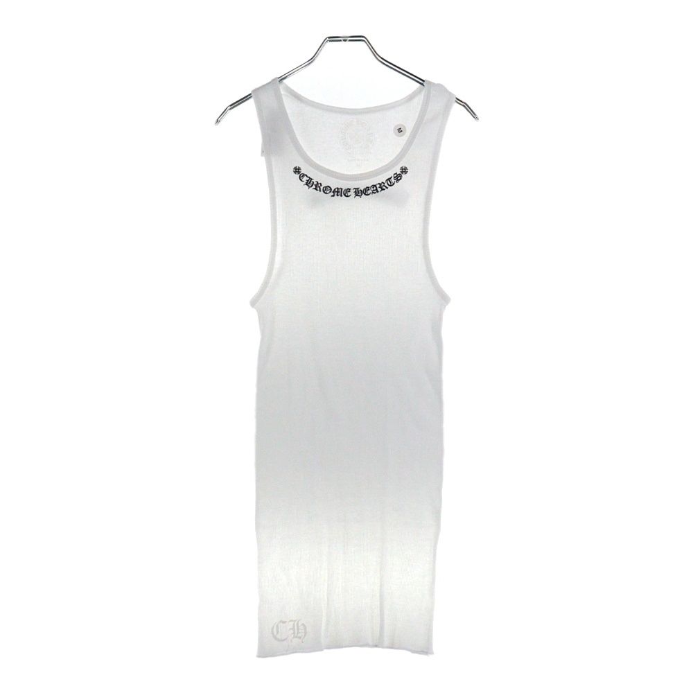 CHROME HEARTS クロムハーツ Neck Logo Back Scroll Tank Top Size クロムハーツ ネックロゴ バックスクロール タンクトップ