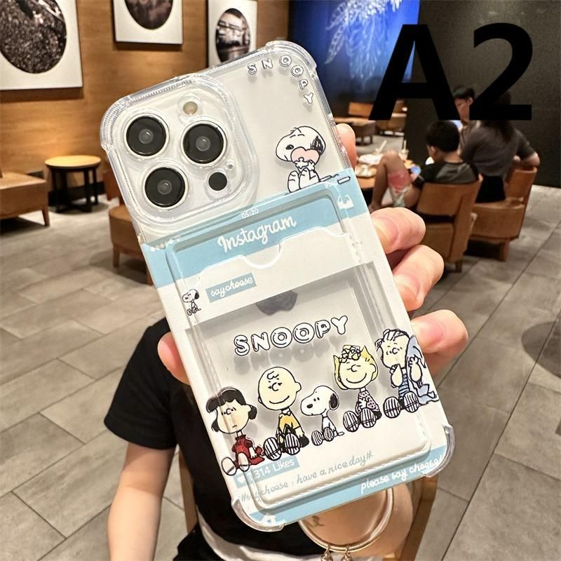 スヌーピー iphone16ケース  シリコンケース 背面カード収納 ss限定入荷
