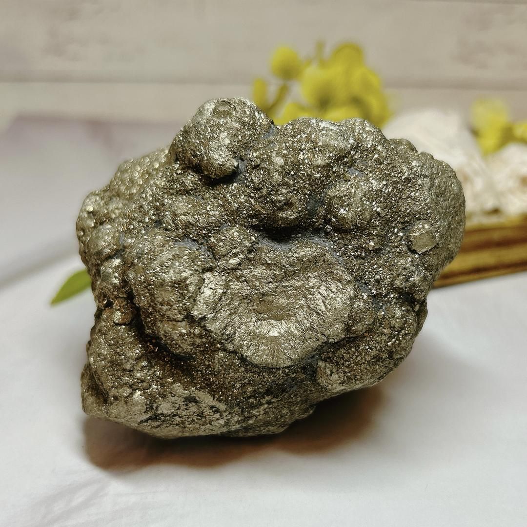 数量限定，高品質 【E5348】黄鉄鉱＊ヒマラヤ＊パイライト＊pyrite＊インド 置物