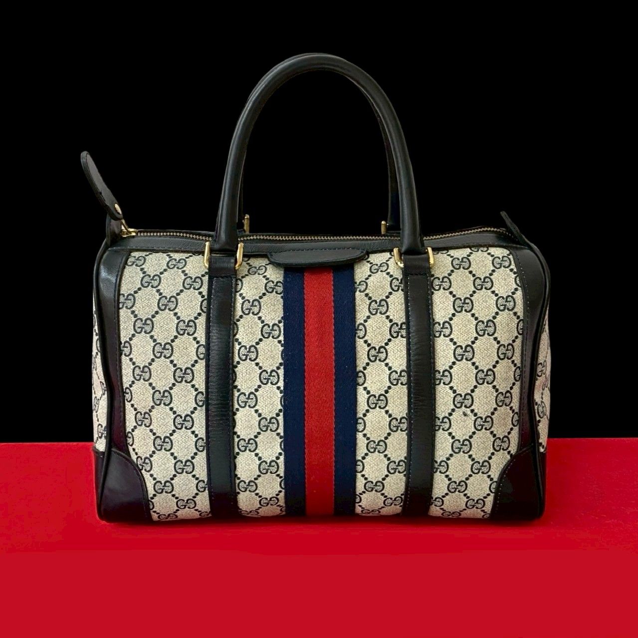 極 美品 GUCCI グッチ オールドグッチ ヴィンテージ シェリーライン GG 