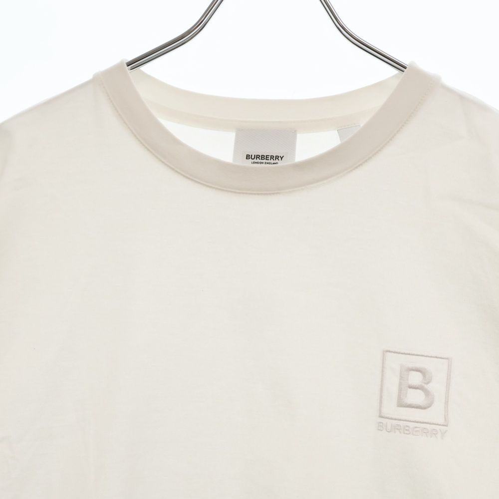バーバリー　半袖Tシャツ　サイドノバチェック　ホワイト　S 8080856 バーバリー半袖TシャツサイドノバチェックホワイトS 8080856