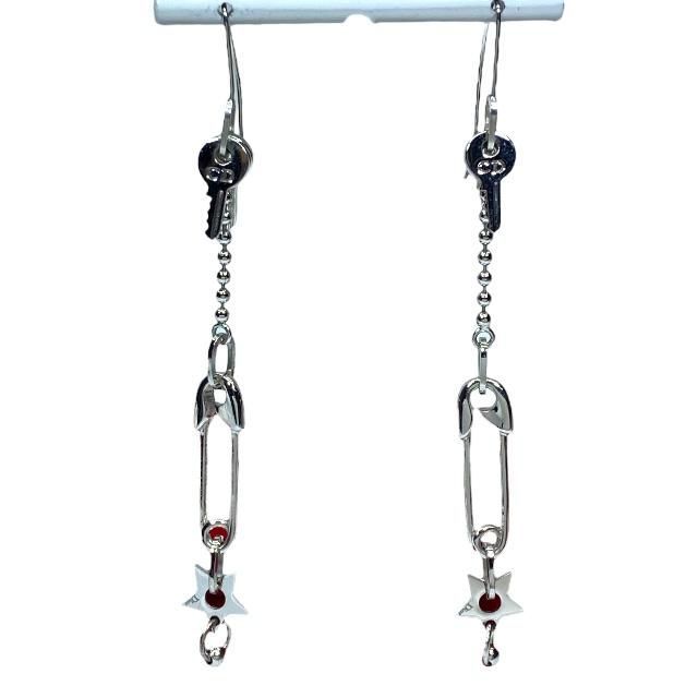 【希少】DIOR 安全ピン スター キー ピアス Christian Dior クリスチャンディオール ピアス アクセサリー 鍵 安全