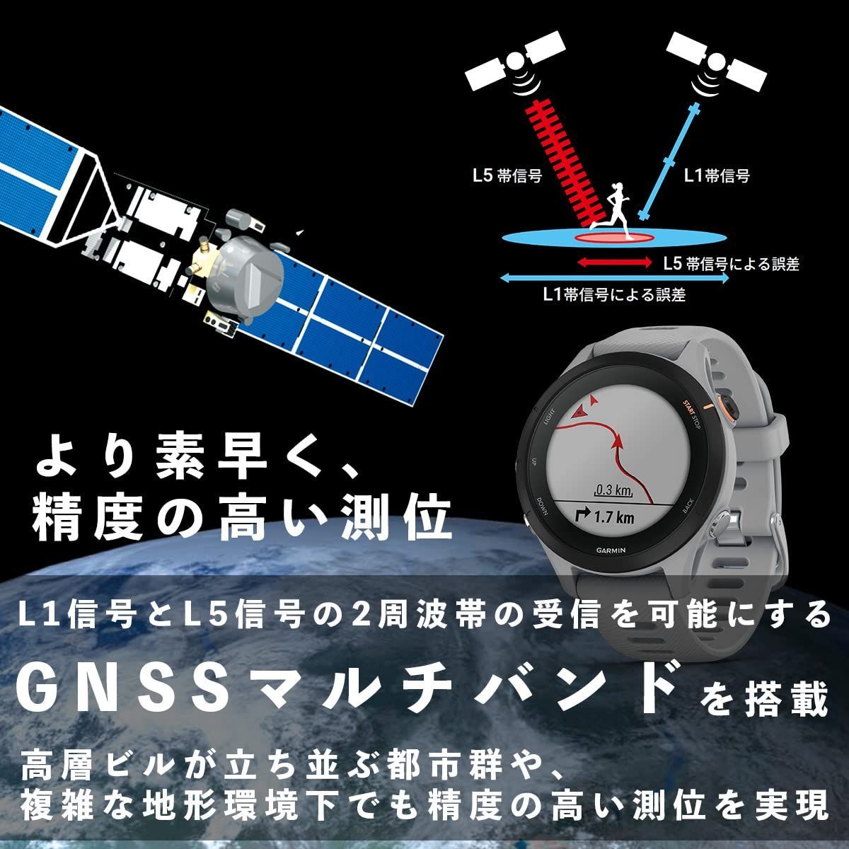 在庫セール】GARMIN(ガーミン)Forerunner 255 Music対応モデル/Music非