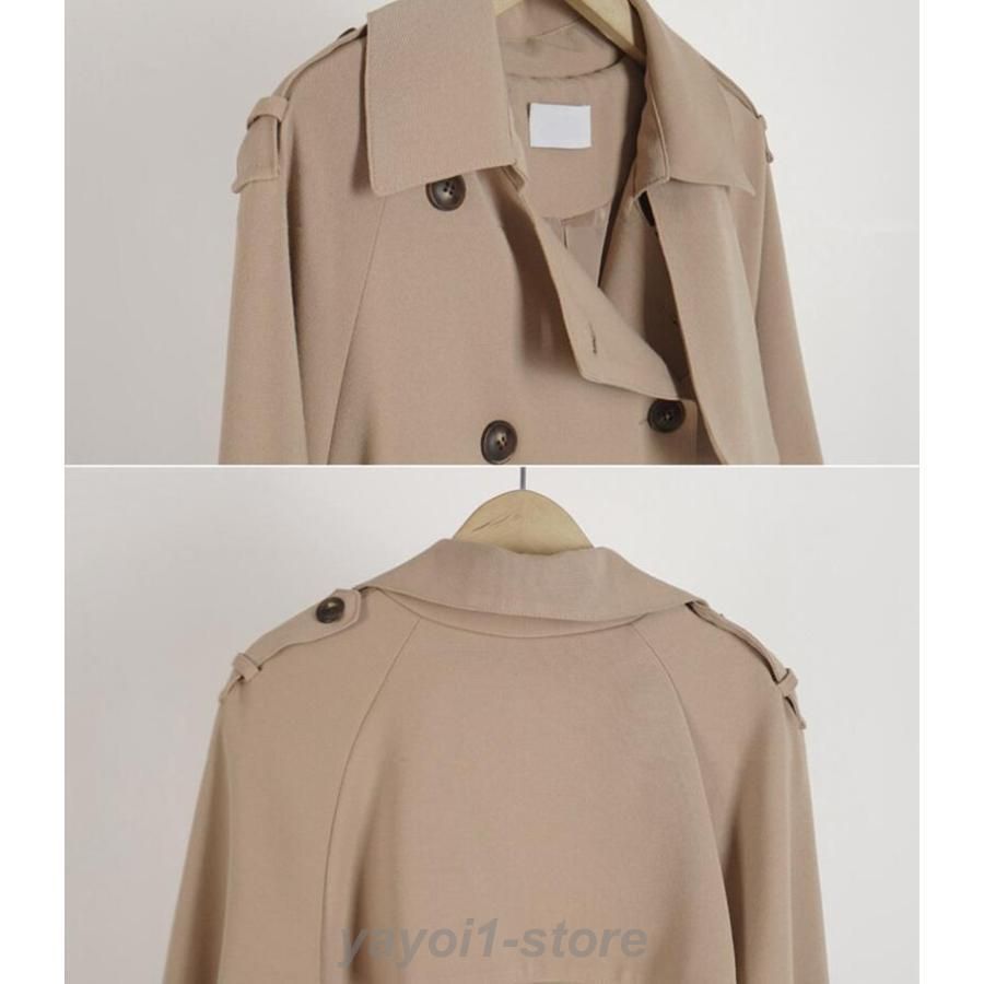トレンチコート スプリングコート レディース 春 アウター ロングコート 秋 ロング 長袖 ベルト 暖かい あったか 防寒 ゆった NEXPOTALLINN_EU