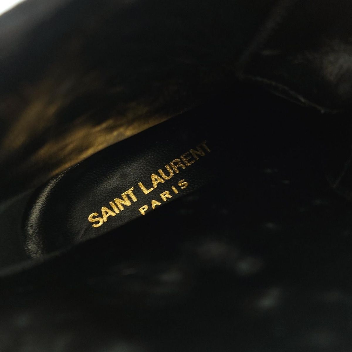 SAINT LAURENT PARIS サンローランパリ ショートブーツ 36 レディース - 352375 黒 ラインストーン WWW_USTAUSTRALIA_COM_AU