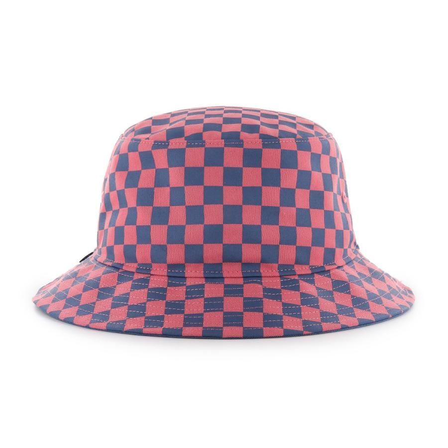 47 バケットハット ドジャース メンズ レディース 47BRAND 帽子 ブランド ハット ブロックチェック バケハ '47 CHECK UP SCRIPT BUCKET アイランド レッド 【MB】